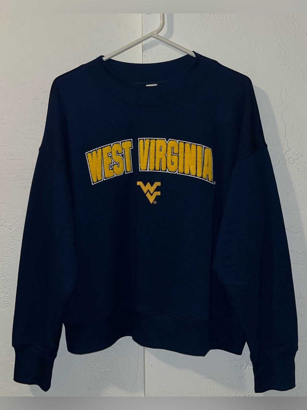 West Virginia Navy Crewneck Pullover Sweatshirt